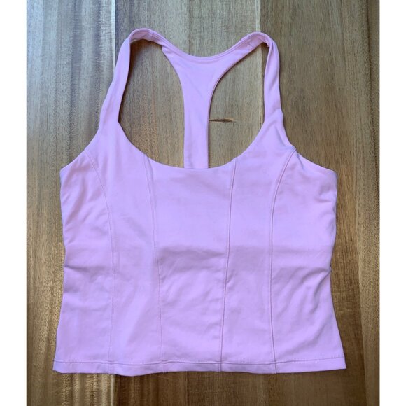 Blogilates Womens Activewear Cropped Top Pink Racerback Workout Yoga Size Medium - Picture 3 of 8